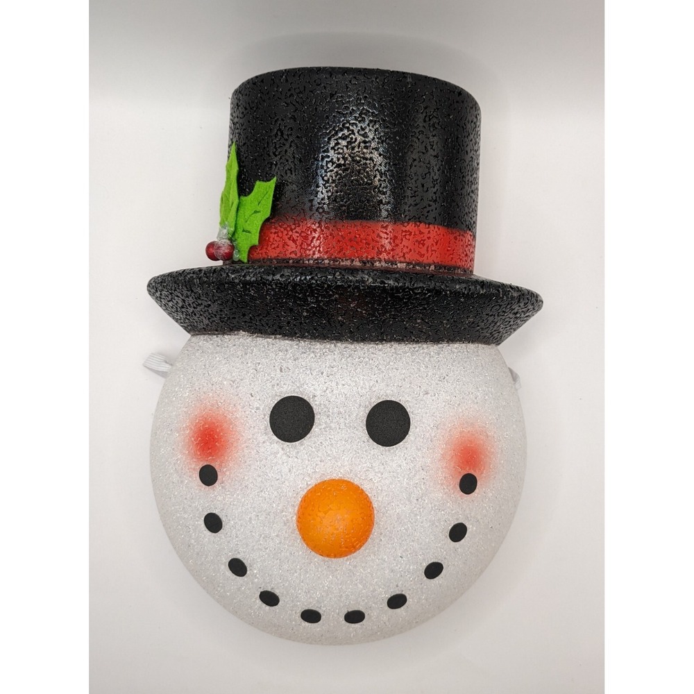 Melted Jelly Plastic Popcorn Snowman Outdoor Light Cover Porch Light Lot Of 2